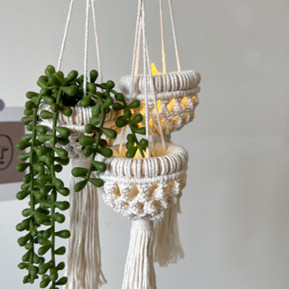 Giỏ treo chậu cây, nến thơm, sen đá kích thước 10*45cm - DTC-M3