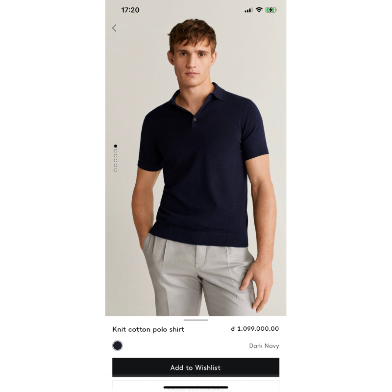 Áo thun polo nam Mango | Hàng hiệu vợt Sale