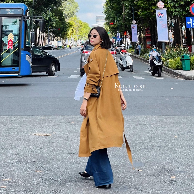 Áo khoác manto MỘT LỚP dáng dài MANTO KOREA (T-Ju thiết kế) | BigBuy360 - bigbuy360.vn