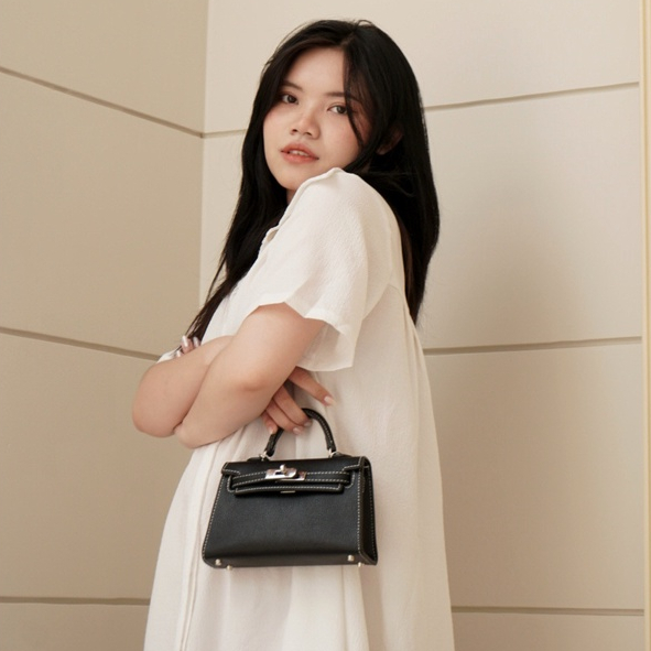 Túi xách nữ màu đen thời trang Kiara Bag, túi da công sở thanh lịch cao cấp sành điệu Onyourshoulder