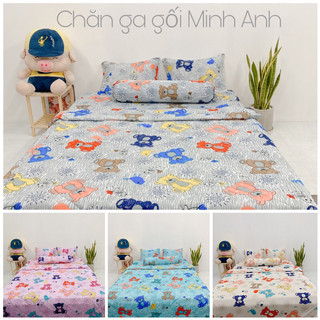 Ga gối thun lạnh mẫu gấu to chăn/ mền ga gối thun hàn quốc ga gối minh anh/ chaânggoiminhanh