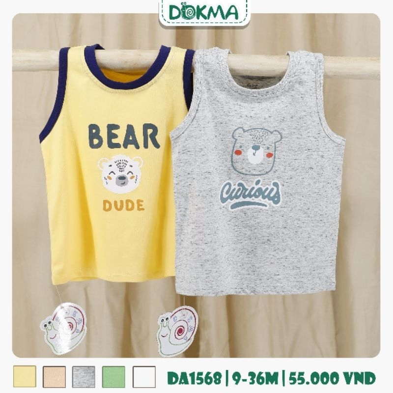 Áo ba lỗ/ sát nách bé trai Dokma 9-36M mã DA1490, DA1568