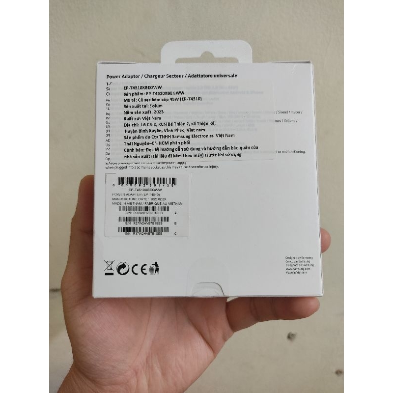 Bộ sạc 45W chính hãng Samsung