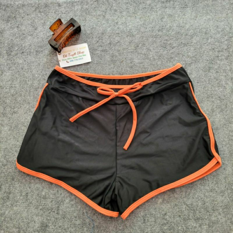 Quần bơi nữ bikini Màu cạp cao qua rốn dáng đùi, may 2 lớp vải dày dặn,siêu co giản,hàng đẹp,free size 40 đến 60 ký