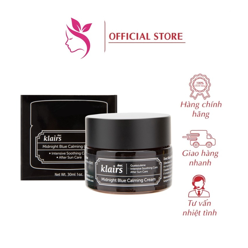 Kem dưỡng phục hồi da Klairs Midnight Blue Calming Cream.