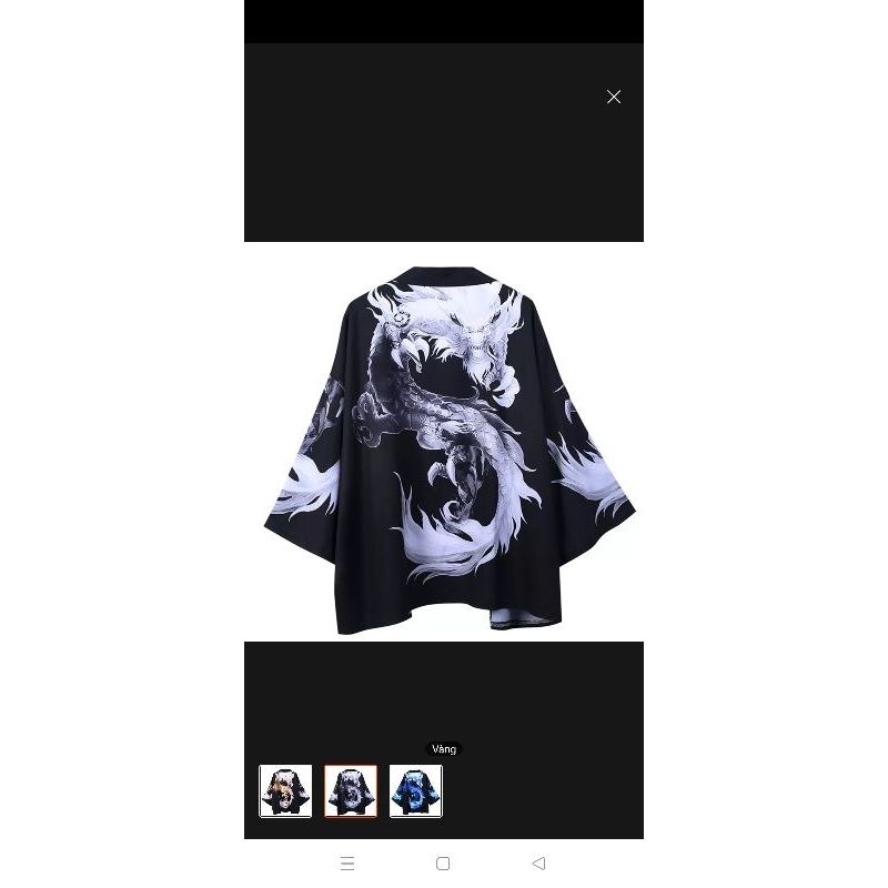 Áo khoác kimono hình rồng