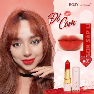 Son sáp Rosy Sweet Love son sáp siêu lì, son nhung lì Rosy Matte Lipstick