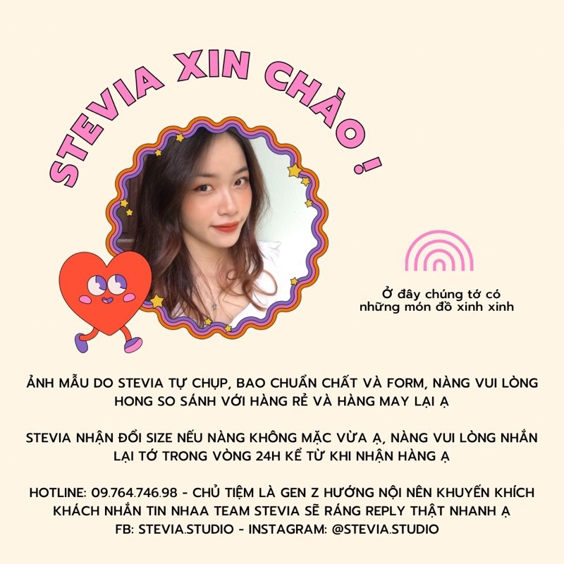 Stevia.studio - Set váy 2s kèm khoác nắng kem lửng - 3 size Xs, S, M