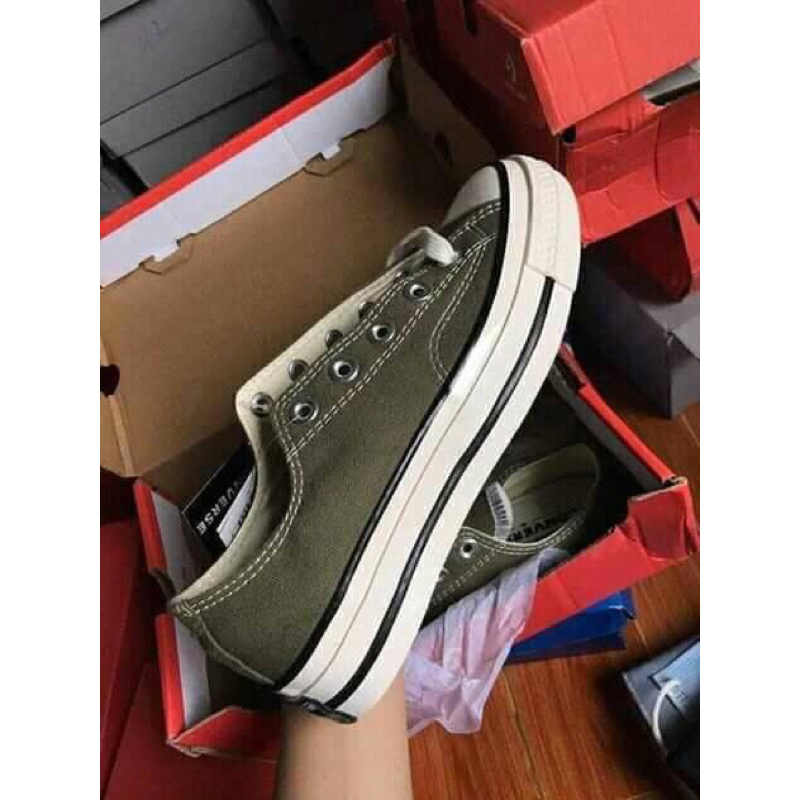 Giày thể Thao converse Xanh Rêu Cổ thấp