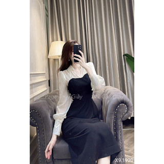 VÁY CHÉO PHA TƠ DÁNG DÀI