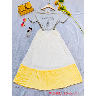 Đầm Maxi, Voan phối thun, New 97%, 2hand