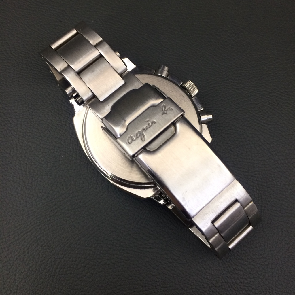 Đồng hồ nam Agnes B, nắp khắc Seiko Singapore