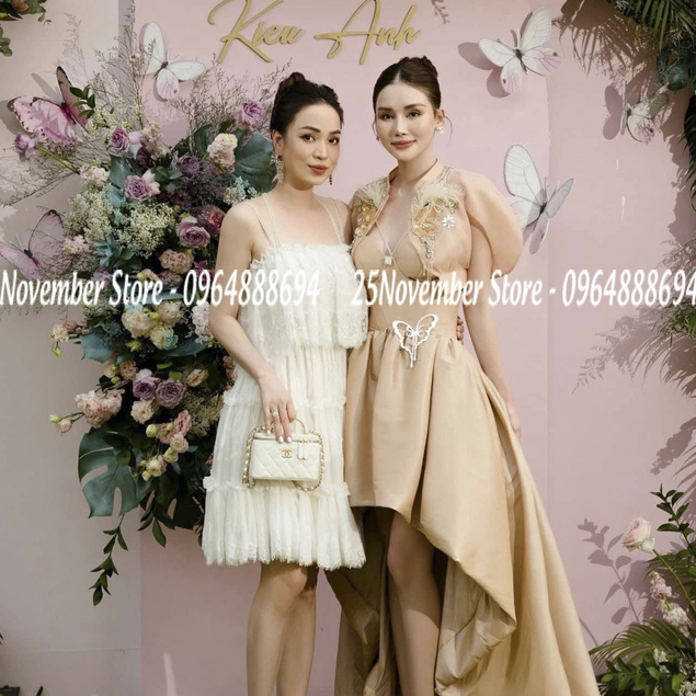 Túi xách Ch.a,n-el. Va.tin-i màu trắng size 18cm.