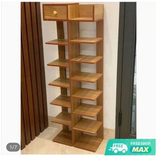Hỏa tốc ->kệ giày hình xương cá 7 tầng có ngăn tủ mẫu mới