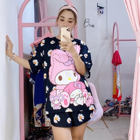 (70kg Đến 90kg) Bộ Đùi Big Size Thun In Hình 3D - Chất Thun Co Giãn Tốt - Hình Thật Của Shop Chụp - B748