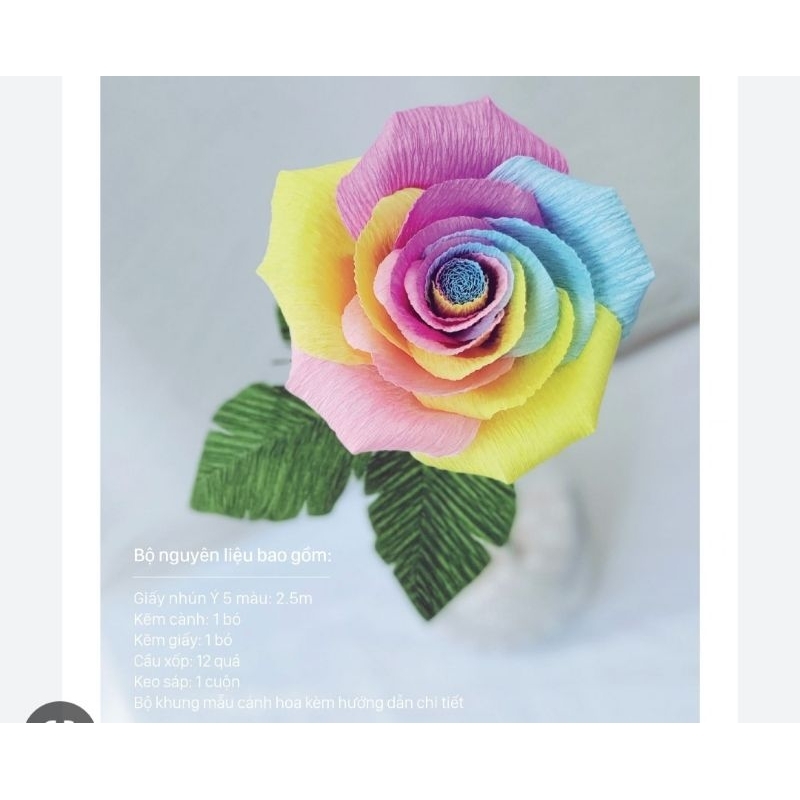 CUỘN GIẤY NHÚN LÀM HOA 50CMx2.5M CAO CẤP - GIẤY XỐP NHĂN LÀM HOA HANDMADE