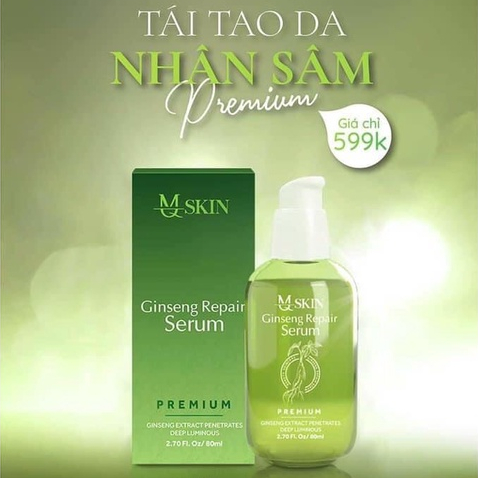 Serum thay da nhân sâm MQ SKIN VIP tái tạo da cao cấp không sưng xóa mụn nám tàn nhang sẹo rỗ 80ml