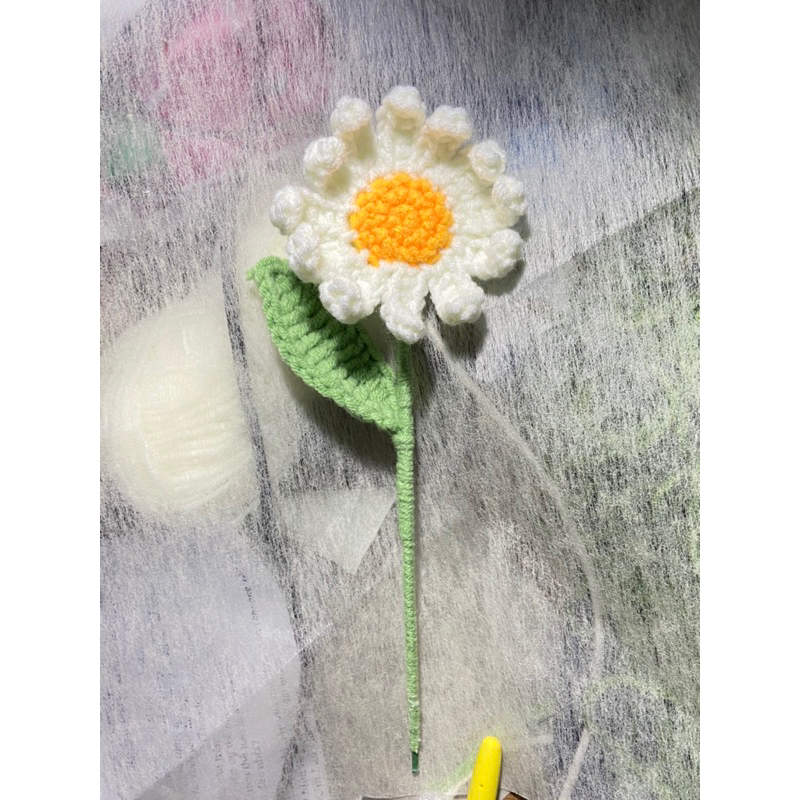Hoa cúc bằng len