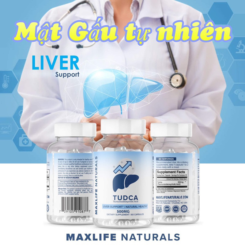 Maxlife Naturals Tudca 500mg 60 Viên