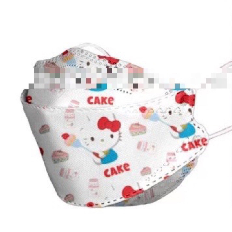 Sét 5 cái Khẩu trang KF94 hình hello kitty - 4 lớp người lớn