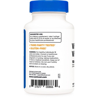 [KEYGYM] Nutricost Vitamin D3K2 120 Viên, Tăng Sức Đề Kháng, Bổ Xương Khớp - KEYGYM