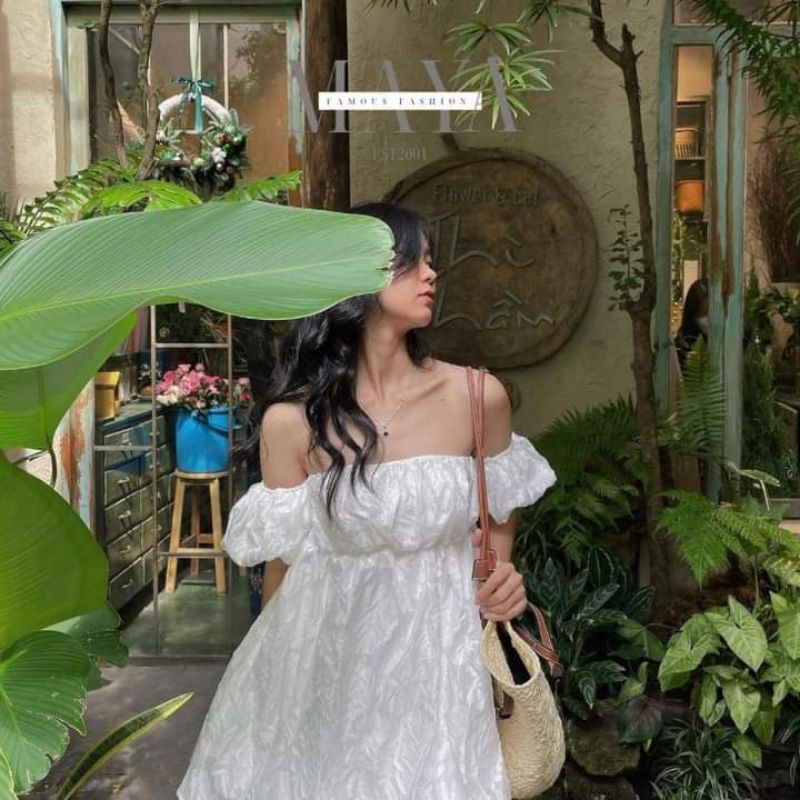 💢Áo trễ vai tơ hoa tay bồng bánh bèo 🌸🌸