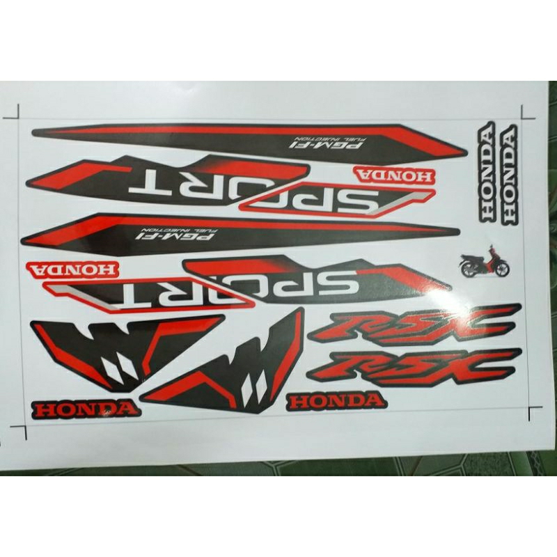 Tem rời dán xe wave rsx 2023 đo đen