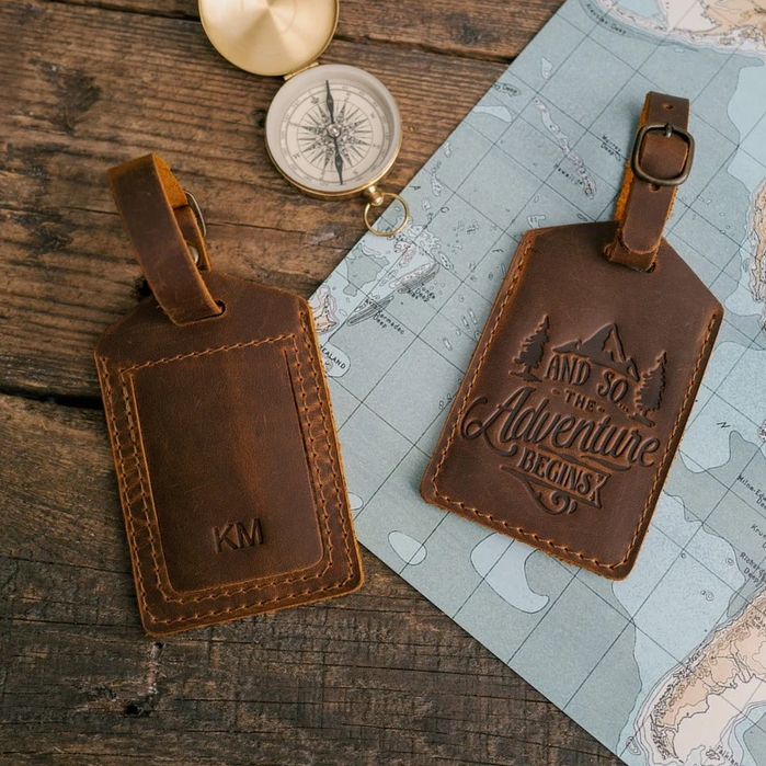 Thẻ Hành Lý, Thẻ Tên Vali, Thẻ Hành lý Da Thật, Quà Tặng Cá Nhân, Quà Tặng 8/3 Độc Đáo