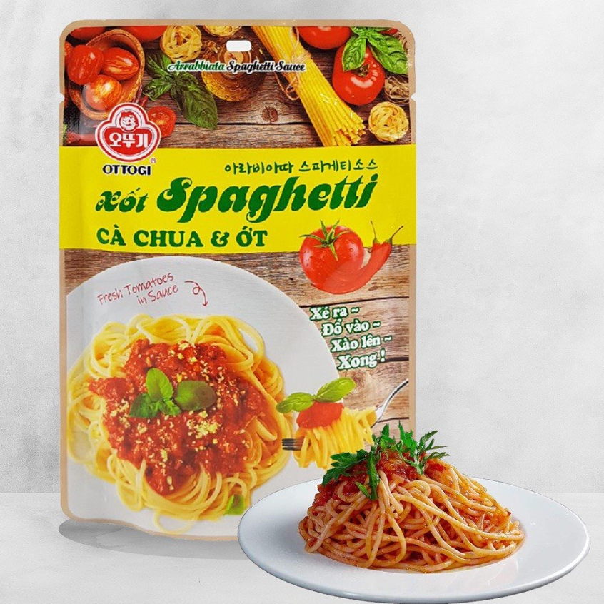 SỐT SPAGHETTI OTTOGI CÀ CHUA VÀ ỚT GÓI 110G