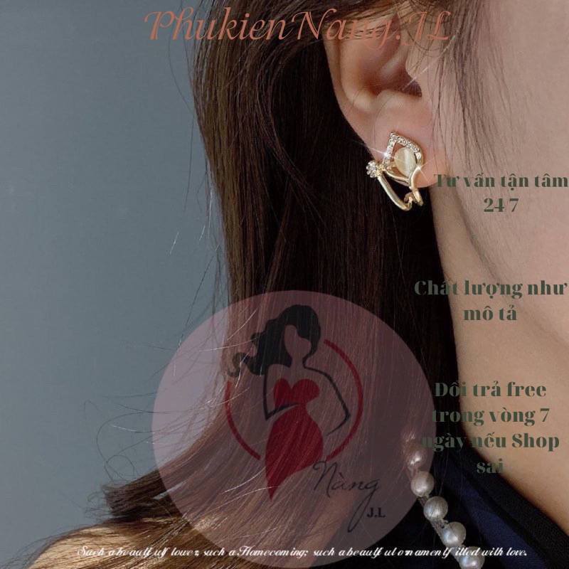 MS04 Bông tai nữ 2022 có đuôi lạ mắt, sang trọng MS04