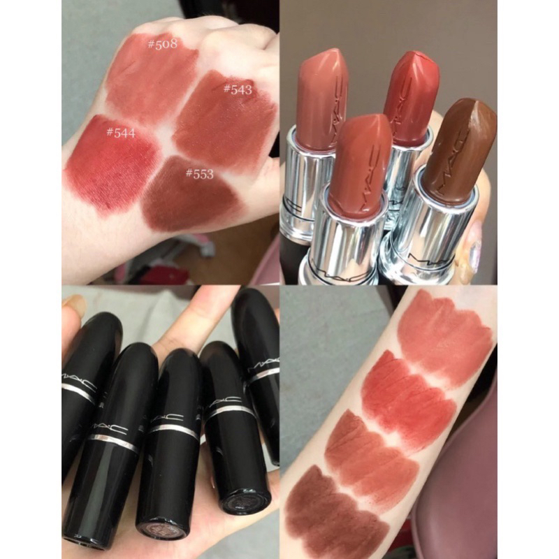 Son MAC Lustreglass Lipstick bản mới 2021 - màu 508, 524, 540, 543, 544, 545, 549, 551, 552, 555, 557
