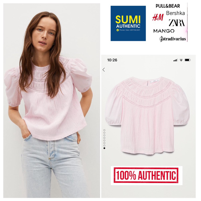 Áo kiểu nữ Mango auth vợt sale
