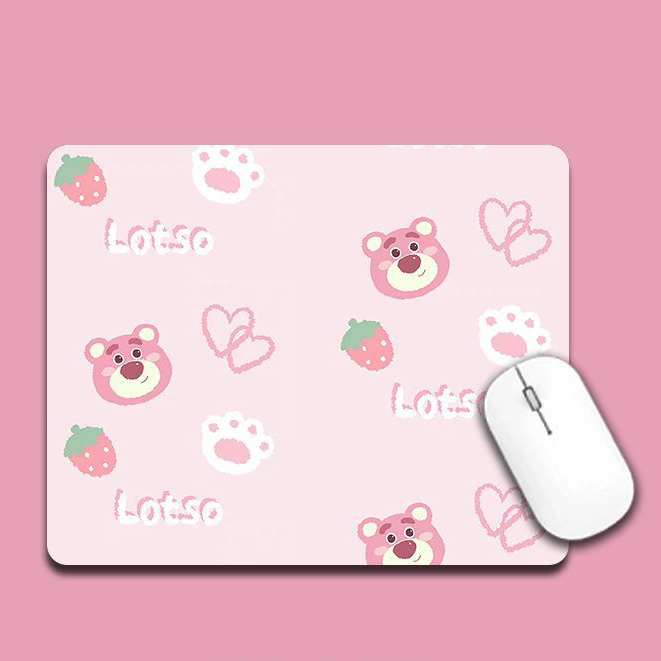 Miếng lót chuột / Bàn di chuột chống trượt hình Gấu Dâu Losto siêu hot - LC Ladykiller