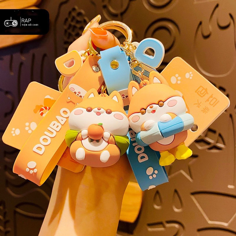 Móc Khoá Chó Shiba Nhựa Cao Cấp Chính Hãng