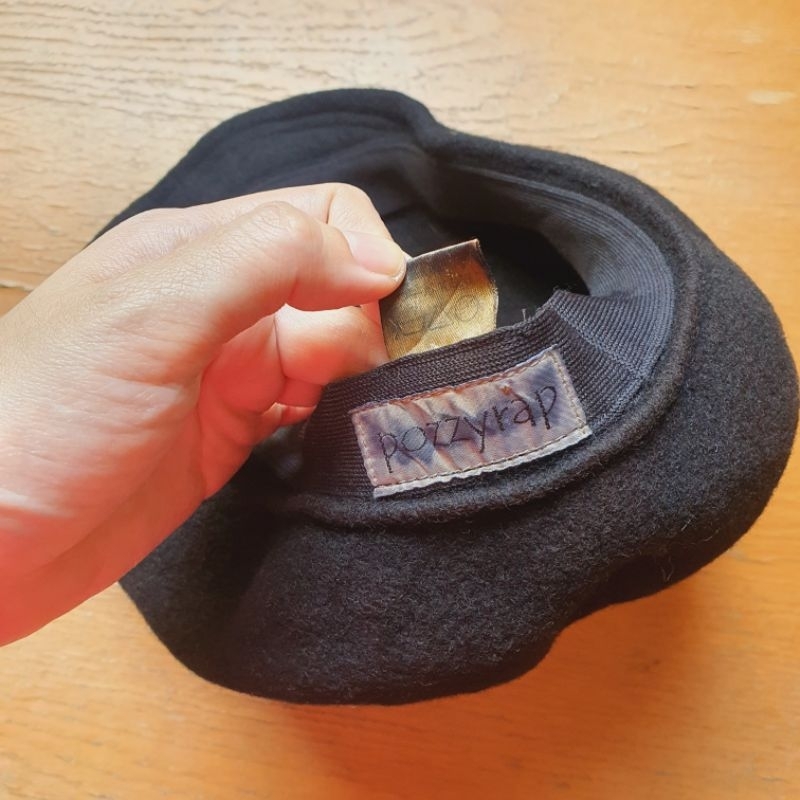 Mũ/ nón dạ đen vintage Nhật hiệu Pozzy Rap - em và nắng