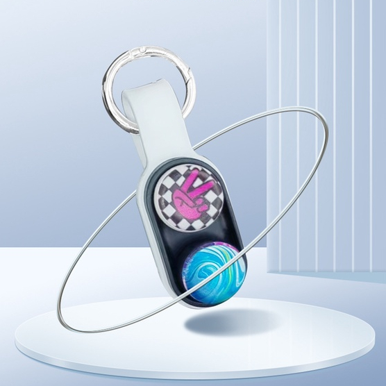 Móc khoá giảm stress PopPuck Fidget Spinner đàn hồi từ tính - Đồ chơi thư giãn hạt nam châm