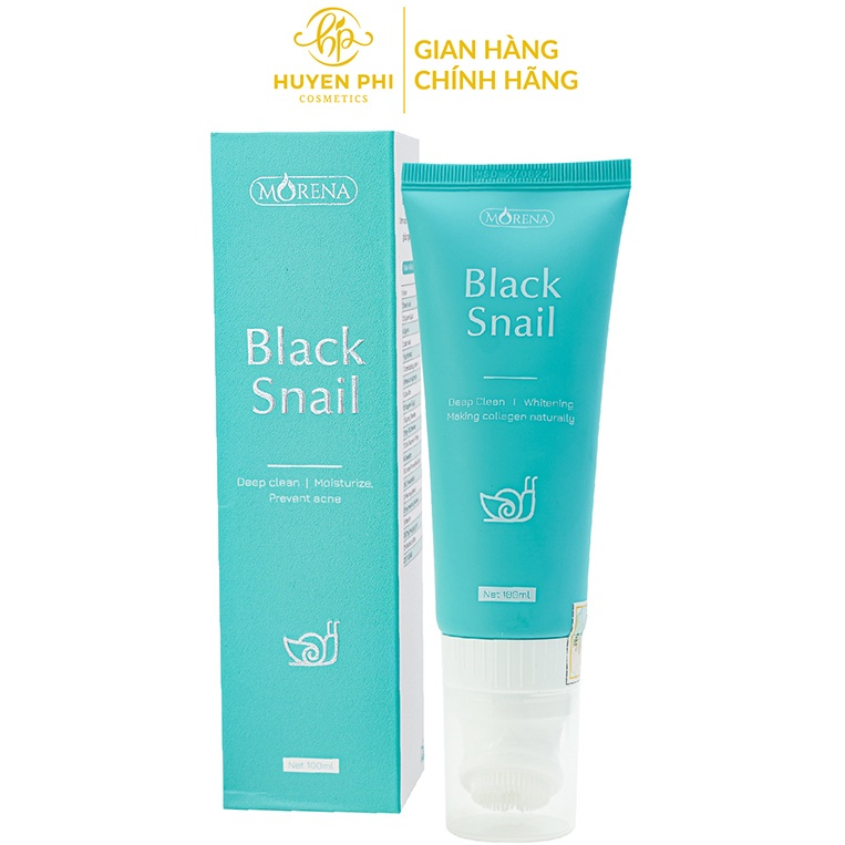 Sữa rửa mặt black snail morena huyền phi 100ml