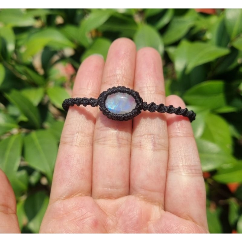 Vòng tay Macrame Moonstone, Labradorite