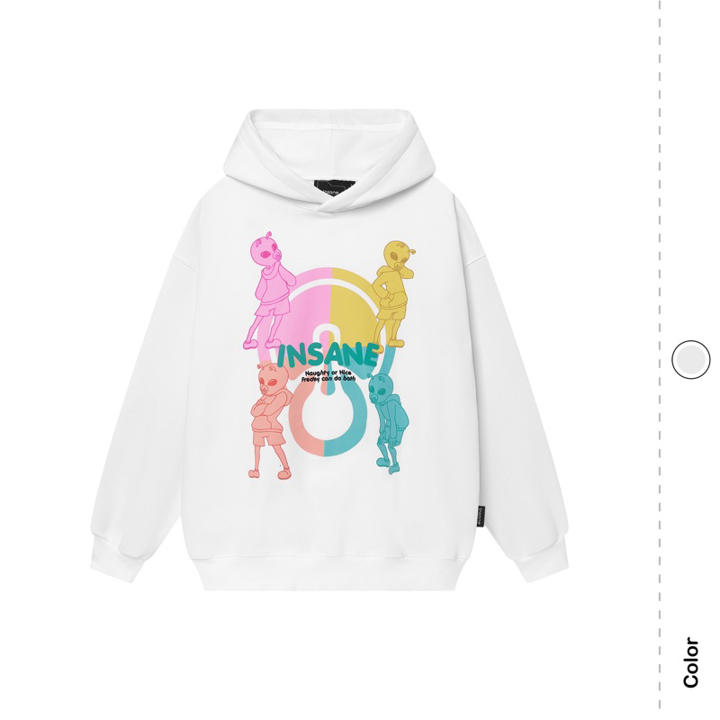 Áo Hoodie INSANE | Naughty Hoodie - White