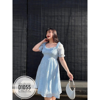 Đầm gấm hoa D1055