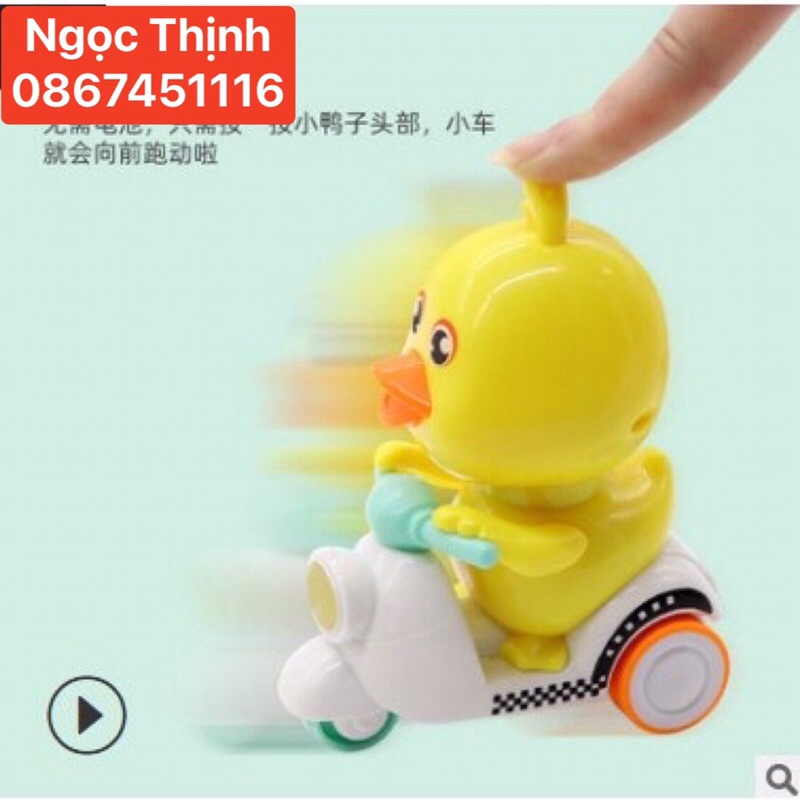 Đồ Chơi Vịt Đi Xe Máy Ấn Đầu Là Chạy Tít Mù Cực Vui Cho Bé Yêu