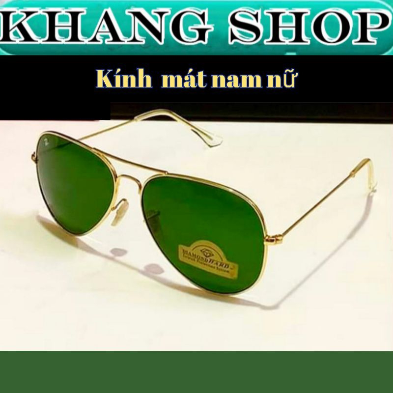 Kính mát nam nữ thời trang form bầu, tròng thủy tinh , chống tia UV , kiểu dáng cổ điển , thích hợp mọi khuôn mặt