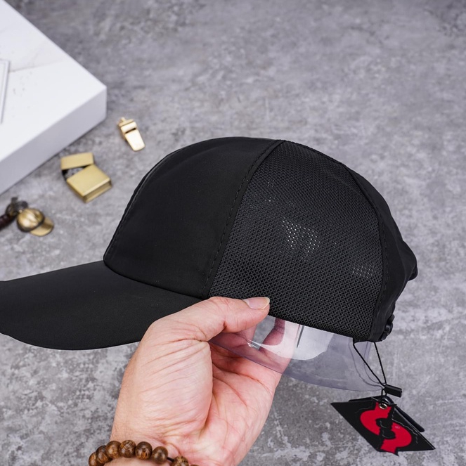 Nón Sơn chính hãng dáng không chóp phối da cao cấp dành cho nam chất liệu gió cao cấp MC163C  - Hùng Nón Hiệu