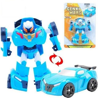 Đồ chơi trẻ em phát triển trí tuệ - robot genki wars lắp ráp biến hình thành xe