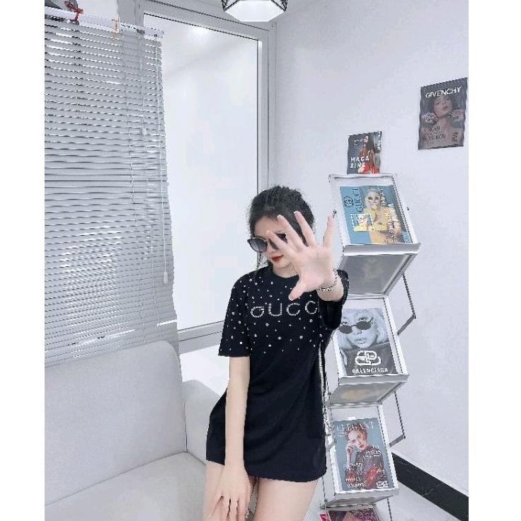 Áo thun cotton 2C thêm hoạ tiết chấm bi siêu xinh,9916