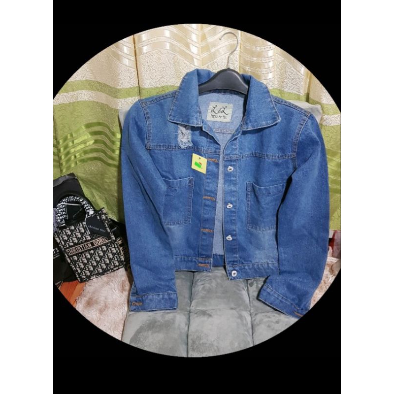 Sale áo khoát jean bò Unisex phong cách hàn quốc bụi bẫm cá tính