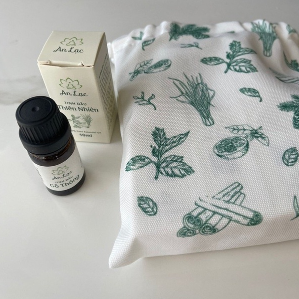 Túi rút canvas thiết kế đơn giản in chữ An Lạc