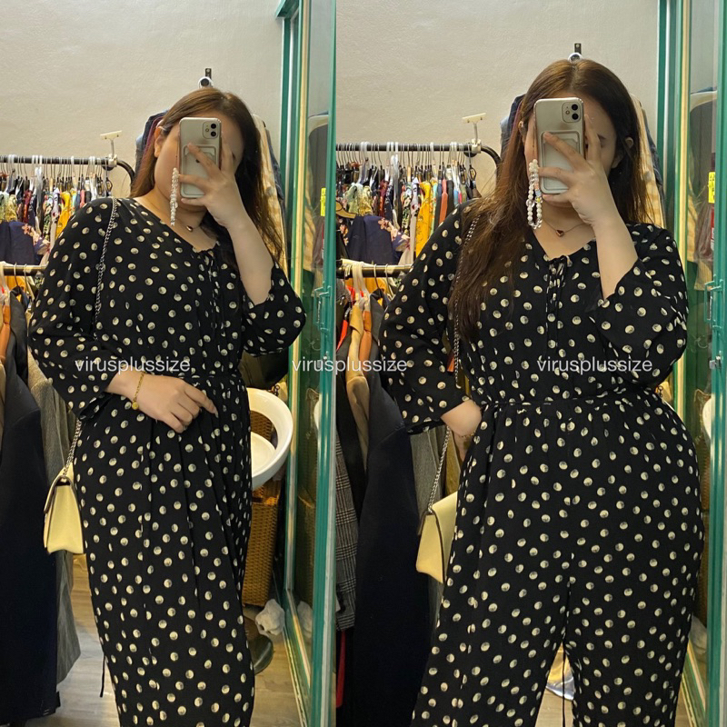 [virusplussize]jumsuit bigsize VIOLETA