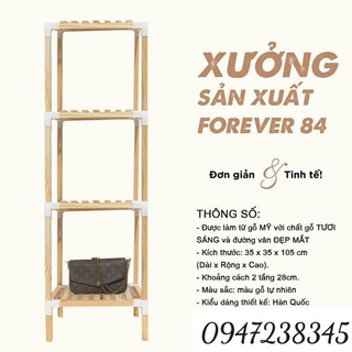 Kệ gỗ lắp ghép 4 tầng cao cấp