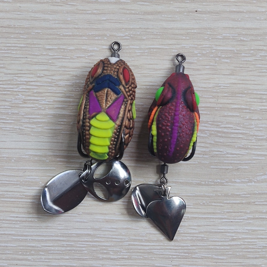 Mồi câu lure nhái hơi ARMANDO TWIN